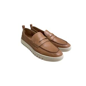 Vionic Women's Uptown loafer shoe slip-on camel leather size 11 preppy casual